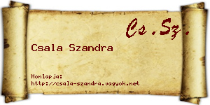 Csala Szandra névjegykártya